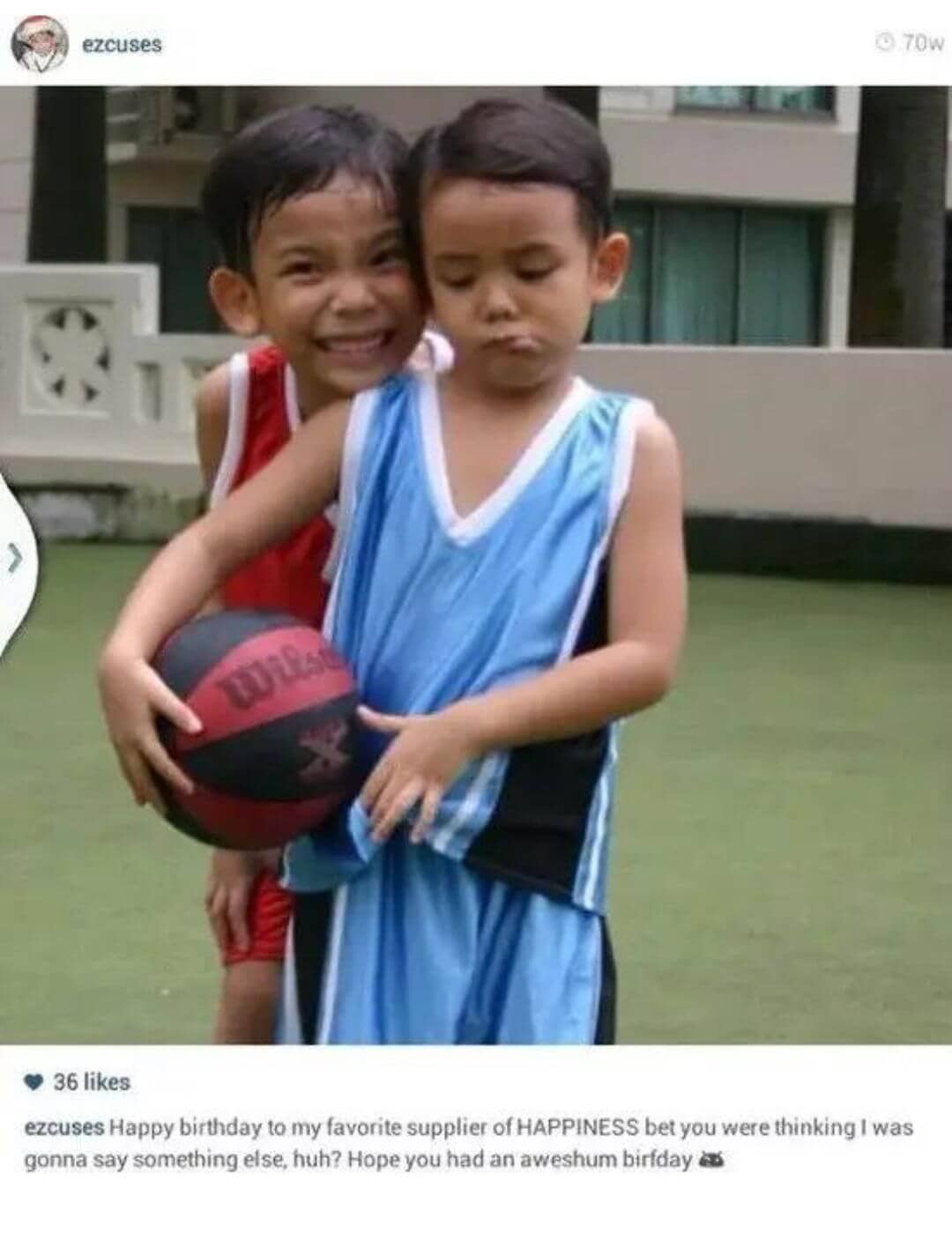 Ez's IG Post Ez's IG Post on Gabs' Birthday